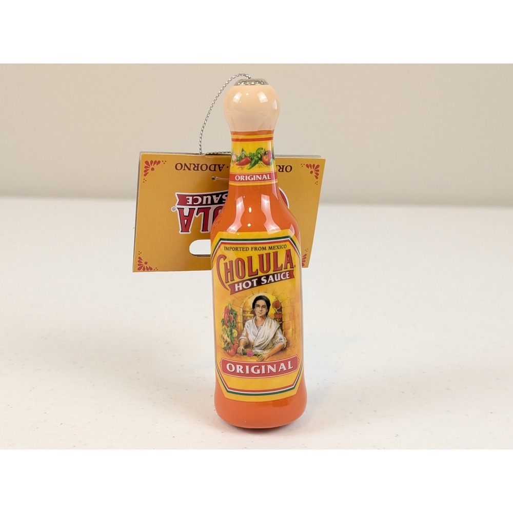 Cholula Hot Sauce Bottle Christmas Ornament Original Flavor NEW w/ Tag Ruz
